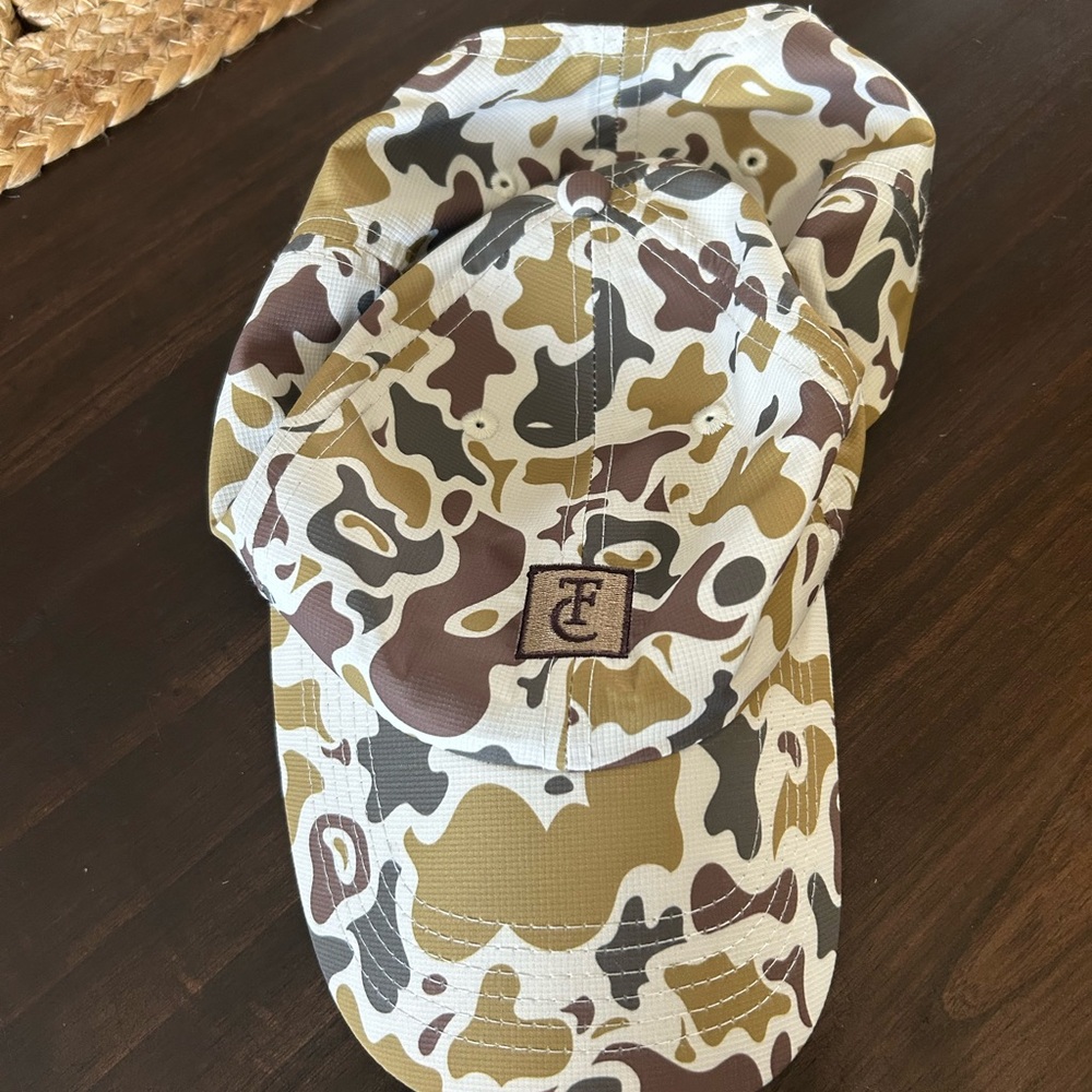 TC Camouflage Canvas Baseball Cap - Brown & White